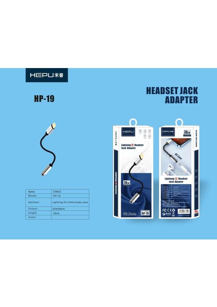 Hp-19 Iphone - Aux Çevirici Kablo 30CM fiyatları