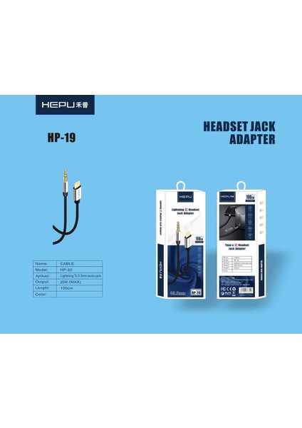 Hp-19 Iphone - Aux Çevirici Kablo 30CM fırsatları