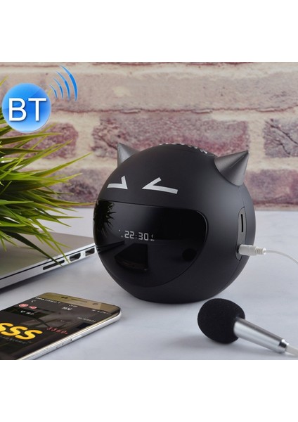 M8 Çok Fonksiyonlu Şeytan Tarzı Bluetooth Hoparlör (Black) (Yurt Dışından)
