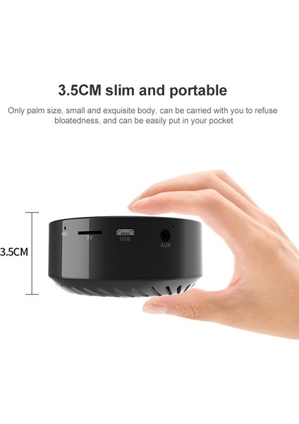 Mini Akıllı Araba Kart Taşınabilir Subwoofer Bluetooth Hoparlör (Black) (Yurt Dışından) modelleri