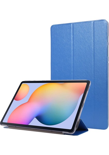 Samsung Galaxy Tab S7 / T870 Için Ipek Doku Deri Kılıf (Blue) (Yurt Dışından)