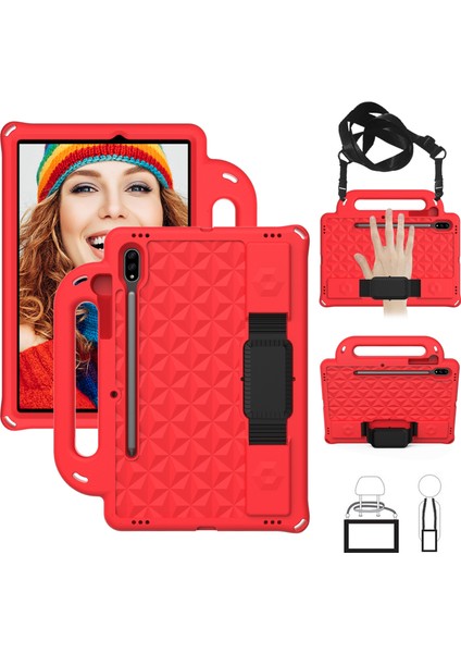 Galaxy Tab S7 T870 / T875 Mas Serisi Eva Kılıfı (Red) (Yurt Dışından)