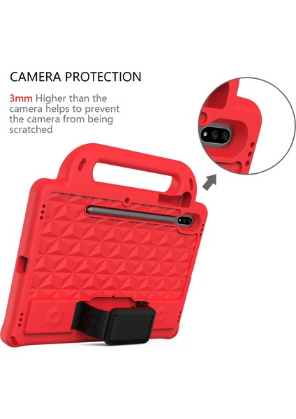 Galaxy Tab S7 T870 / T875 Mas Serisi Eva Kılıfı (Red) (Yurt Dışından) fırsatları