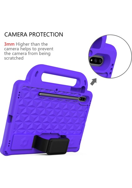 Galaxy Tab S7 T870 / T875 Mas Serisi Eva Kılıfı (Purple) (Yurt Dışından) fırsatları