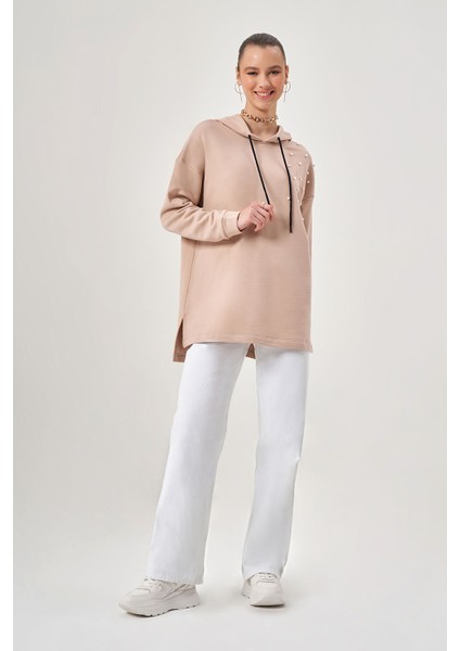 Incili Bej Sweatshirt