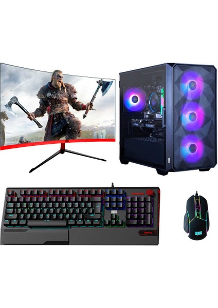 DRX5283 Intel Core I5 11400F 16GB Ram 512GB Nvme SSD 4gb GTX1050TI 27 Inç 165Hz Curved Freedos Oyun Bilgisayarı