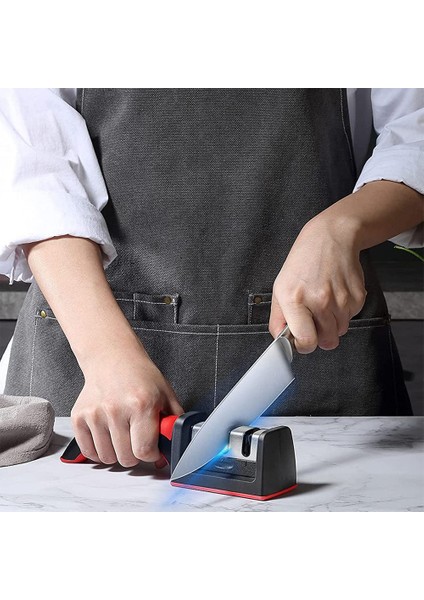 Ergonomik Saplı Mutfak Sihirli Bıçak Bileyici 3 Açılı Elmas Seramik Mutfak Çelik El Bıçakları Bileme Aparatı Kolay Bıçak Bileme indirimleri