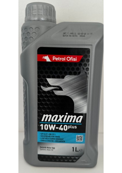 Petrol Ofisi  Maxima 10W/40 Plus 1 Litre Motor Yağı ( Üretim Yılı: 2023 )