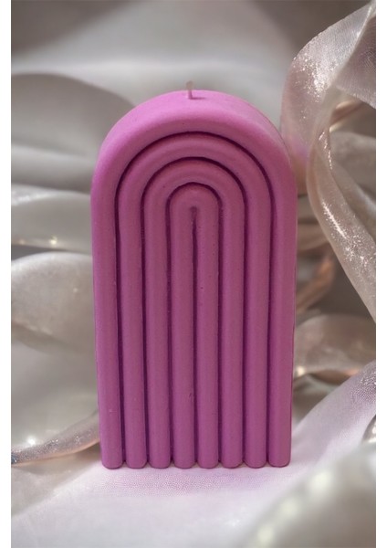 Rainbow Purple Candle Soya Wax Mora Mora Esanslı Mum