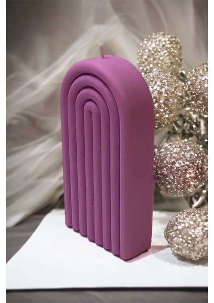 Rainbow Purple Candle Soya Wax Mora Mora Esanslı Mum