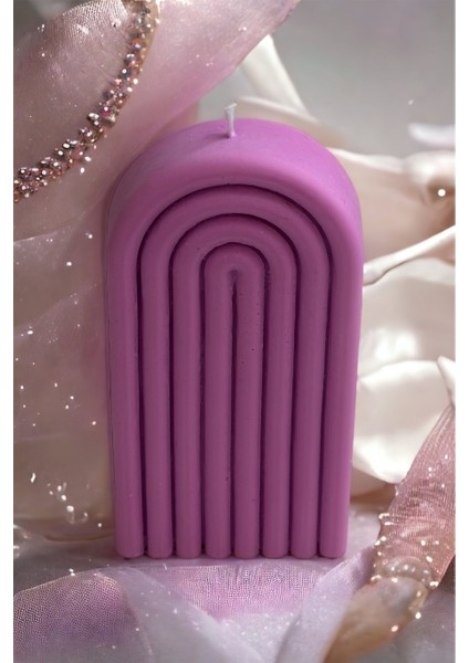 Rainbow Purple Candle Soya Wax Mora Mora Esanslı Mum