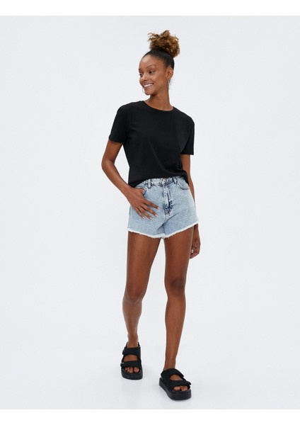 2'li Basic Tişört Seti Bisiklet Yaka Çok Renkli Pamuklu modelleri