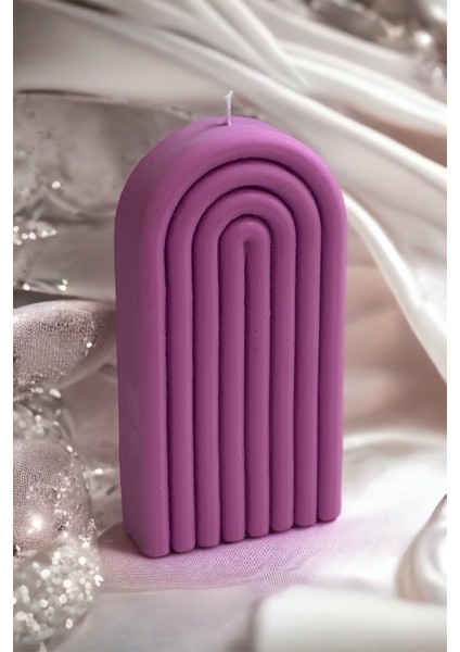 Rainbow Purple Candle Soya Wax Mora Mora Esanslı Mum