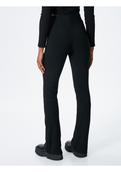Tayt Pantolon İspanyol Paça Beli Lastikli fırsatları
