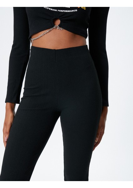 Tayt Pantolon İspanyol Paça Beli Lastikli indirimleri