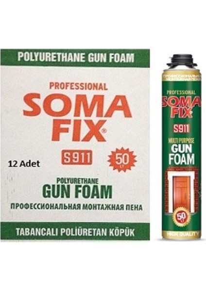 750 ml - 850 Gr Tabancalı Poliüretan Köpük Tam Gramajlı Çelik Kapı Pencere Izolasyon Montaj Dolgu Pu Köpük