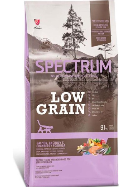 Low Grain Somonlu ve Hamsili Kısırlaştırılmış Yetişkin Kedi Maması 12+1 kg