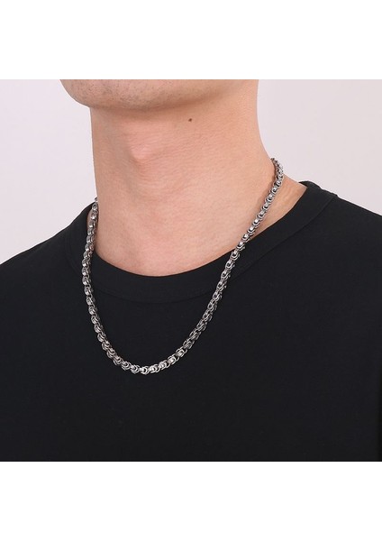 Gri 60 Cm. 6 Mm. Erkek Çelik Zincir ET75BY fırsatları