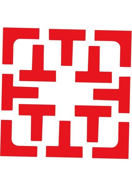 Pickleball Court Marker Tenis Tenis Tenis Kırmızısı Için Seti (Yurt Dışından)