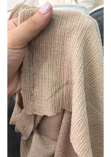 Örme Bürümcük Kumaş Likralı Çift En Açık Kahverengi ( Crop-Bluz-Pantolon-Elbise Vs)