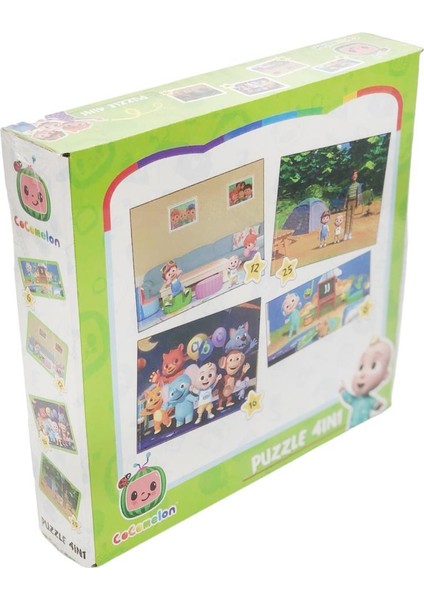 Laço Kids Cocomelon 4 In 1 Puzzle CO7898, Çocuklar Için Eğlenceli Puzzle