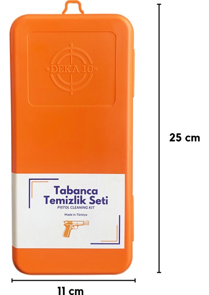 DEKA 10 Tabanca Temizlik Seti Harbi Takımı 9mm.