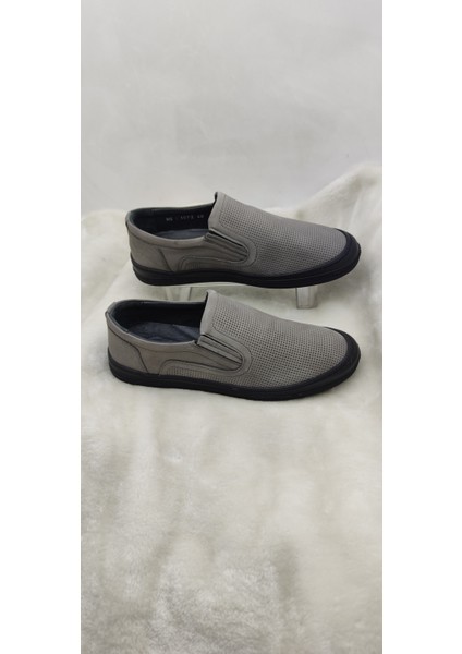 Çiğdem Gerçek Nubuk Deri Gri Bağsız Lazer Kesim Erkek AYAKKABI(GOES1072 - Açık Gri - 41 - ST02554-12907 fiyatları