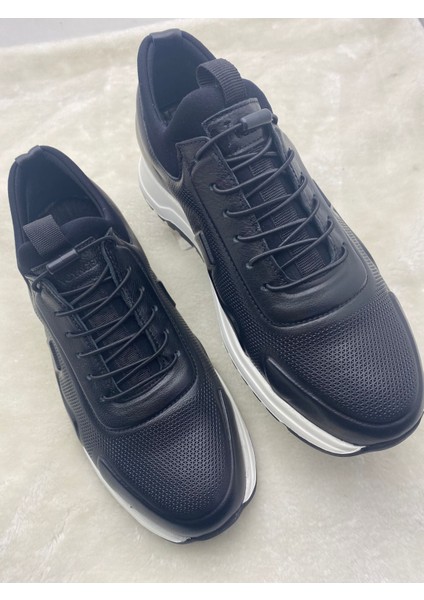 5333-1 Hakiki Deri Erkek Spor Ayakkabı - Siyah - 44 - ST02193-SİYAH-44 fırsatları
