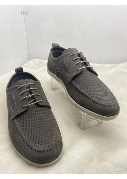 6206 Hakiki Nubuk Deri Erkek Günlük Ayakkabı - Bej - 40 - ST02152-BEJ-40 fiyatları