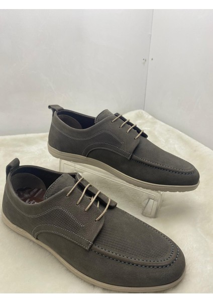 6206 Hakiki Nubuk Deri Erkek Günlük Ayakkabı - Bej - 40 - ST02152-BEJ-40 modelleri