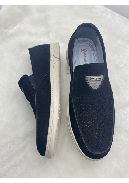 Çiğdem Siyah Hakiki Nubuk Deri Erkek Günlük Ayakkabı - Siyah - 40 - ST02102-SİYAH-40