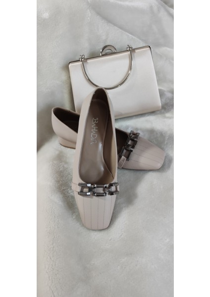 Ten Zincir Tokalı Kalın Ökçe Kadın AyakkabıBhdr A4A Ten 38 ST02601-13181 modelleri