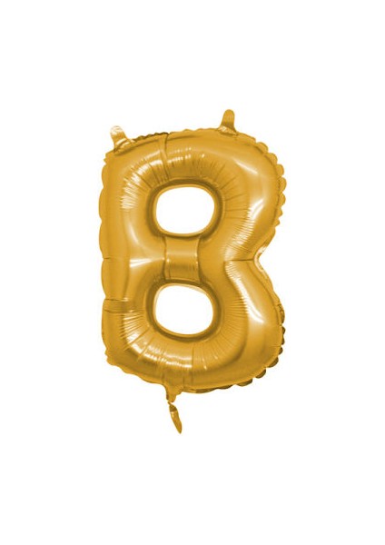 B Harfi Altın Folyo Balon 16 Inch 40 cm