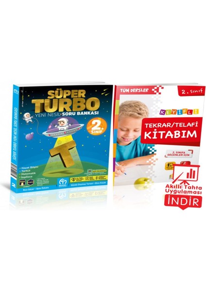 2. Sınıf Süper Turbo Soru Bankası -2. Sınıf Keyifli Tekrar / Telafi Kitabım