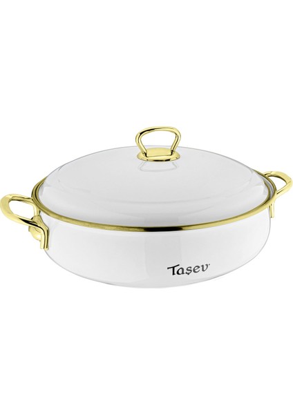 Basık Tencere Beyaz 26 cm
