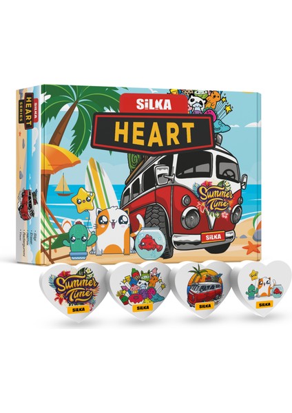 Heart Kalpli Silgi Seti 4'lü Paket fiyatları