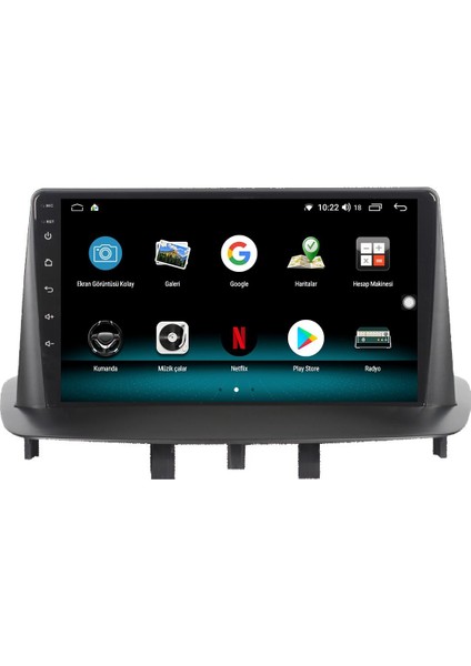 Renault Megane 3 Android 12 Multimedya Carplay 8gb Ram + 128GB HDD Navigasyon Ekran modelleri