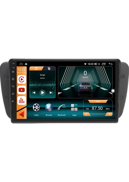 Seat Ibiza Android 12 Multimedya Carplay 8gb Ram + 128GB HDD Navigasyon Ekran