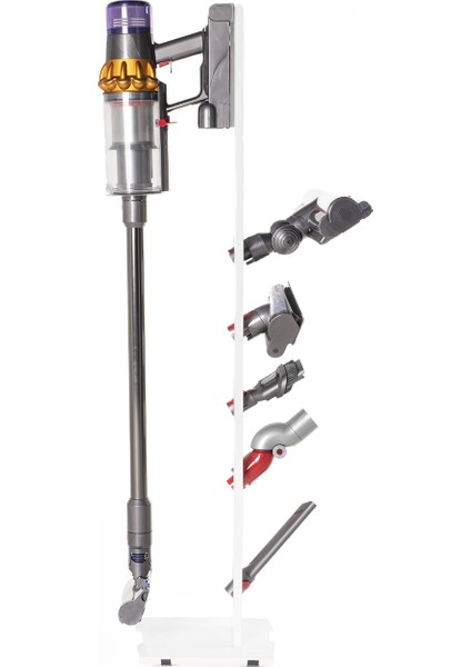 Dyson Uyumlu Dikey Süpürge Standı Beyaz Renk V15 - V12 - V11 - V10 - V8 Modellere Uyumlu