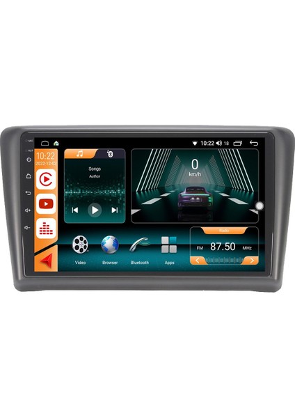 Skoda Rapid Android 12 Multimedya Carplay 8gb Ram + 128GB HDD Navigasyon Ekran