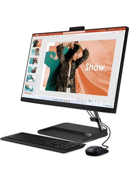 Ideacentre Aıo 3 27IAP7 Intel Core I5 12450H 16GB 512GB SSD Intel UHD Graphics 27 Fhd IPS Windows 11 Pro Siyah F0GJ00K9TX-16512W All In One Bilgisayar
