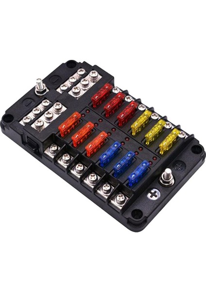 Sharplace Araba Otomotiv 12 12 Yönlü Sigorta Kutusu Tutucu 32 V 100A Sigorta Bloğu Su Geçirmez (Yurt Dışından)