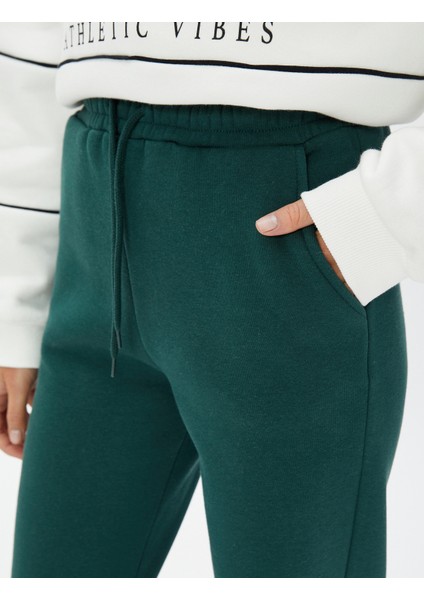 Jogger Eşofman Altı Beli Lastikli Bağcıklı Cep Detaylı
