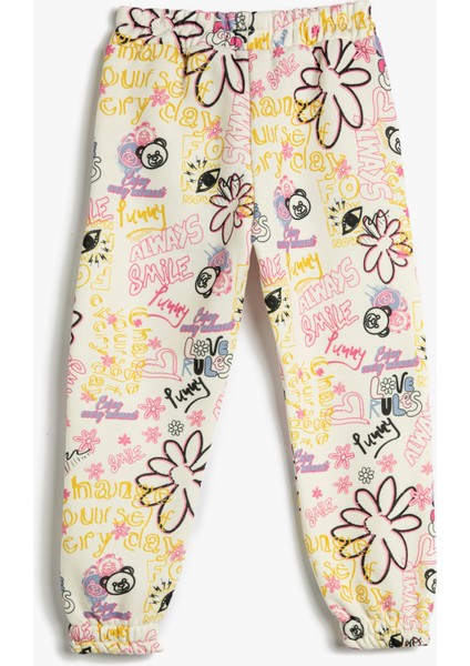 Jogger Eşofman Altı Beli Lastikli Cepli Grafiti Baskılı fiyatları