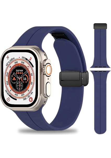 Apple Watch 38MM Su Geçirmez Silikon Spor Kordonu, Kolay Takma/çıkarma, Metal Manyetik özellikli