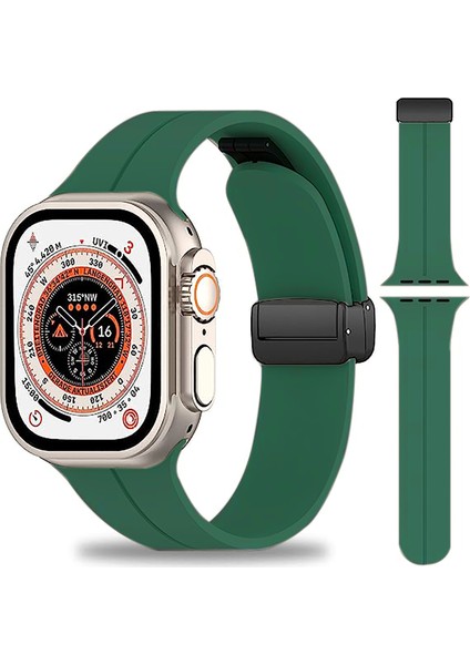 Apple Watch 40MM Su Geçirmez Silikon Spor Kordonu, Kolay Takma/çıkarma, Metal Manyetik özellikli