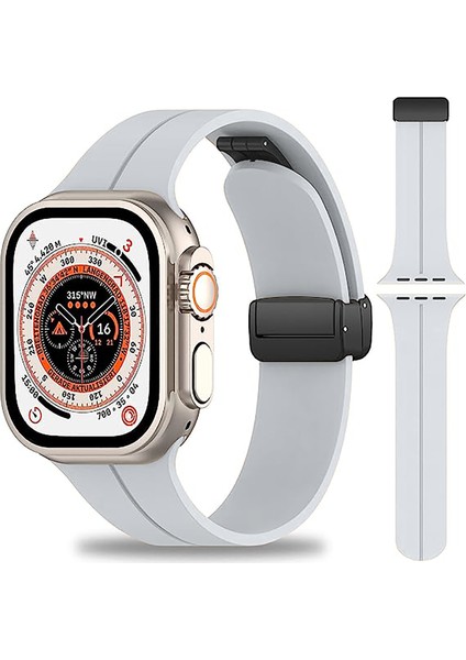 Apple Watch 40MM Su Geçirmez Silikon Spor Kordonu, Kolay Takma/çıkarma, Metal Manyetik özellikli