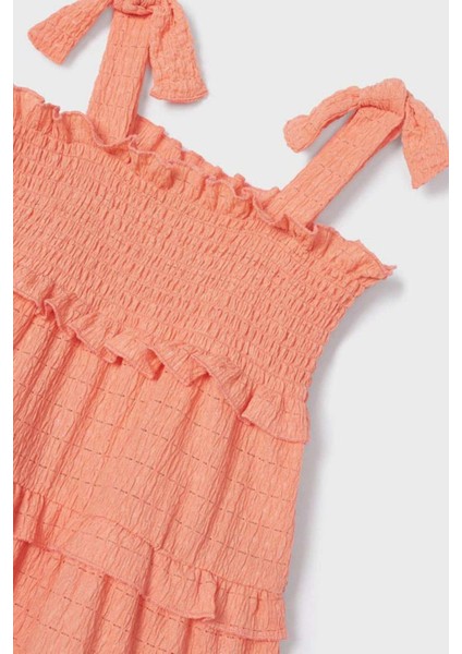 2-9 Yaş Kız Çocuk Askılı Elbise Somon indirimleri