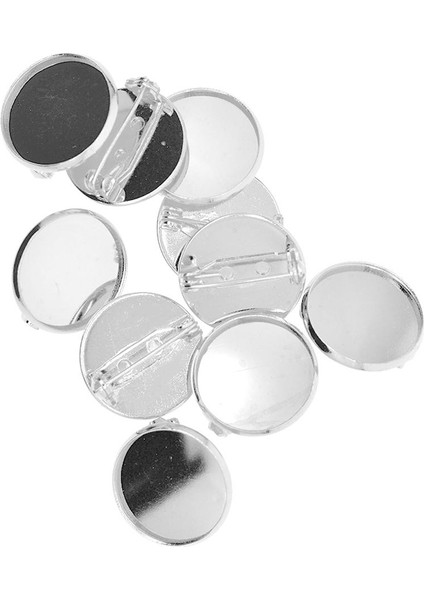 20MM Broş Taban Pimleri Düğmesi Set Zanaat Yapımı Pim 10 Adet Pirinç (Yurt Dışından)