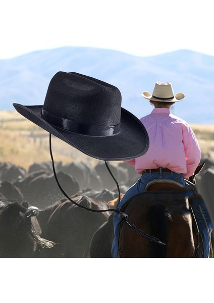 Tüy ve Halat Kostümü Şapka ile Alman Fedora Şapkası Seçeneği 2 Siyah (Yurt Dışından) indirimleri